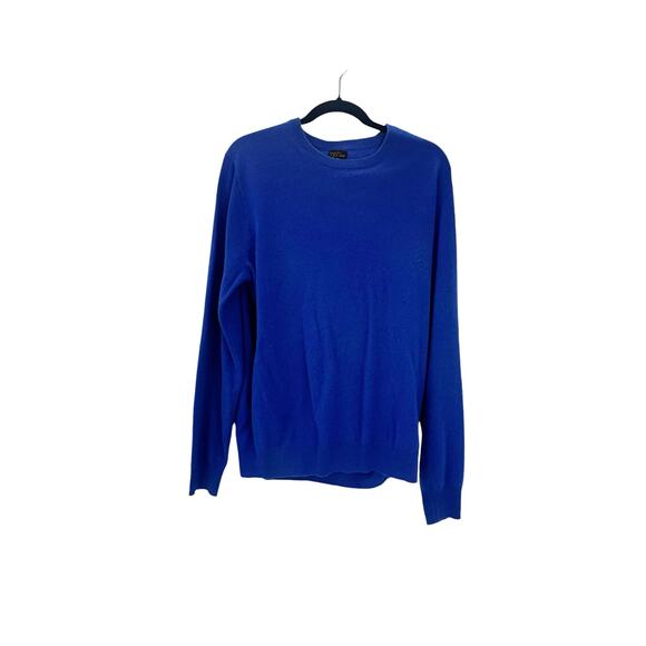 J. Crew Cashmere Crewneck Sweater Knitted Long Sleeve Blue Size Large NWOT - Picture 8 of 12